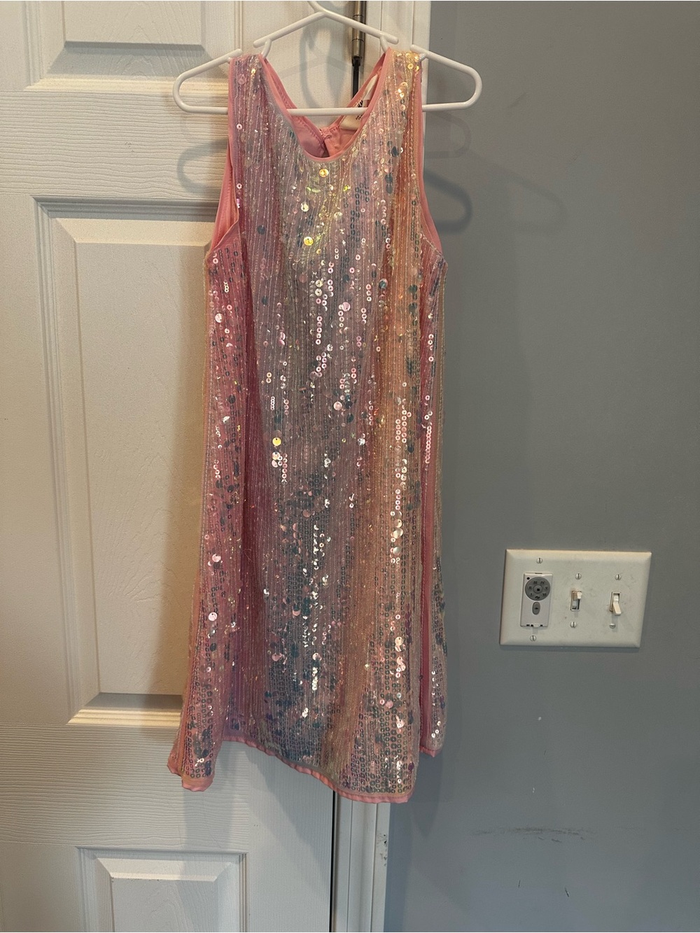 H&M Pink Sequin Overlay Girls' Party Dress